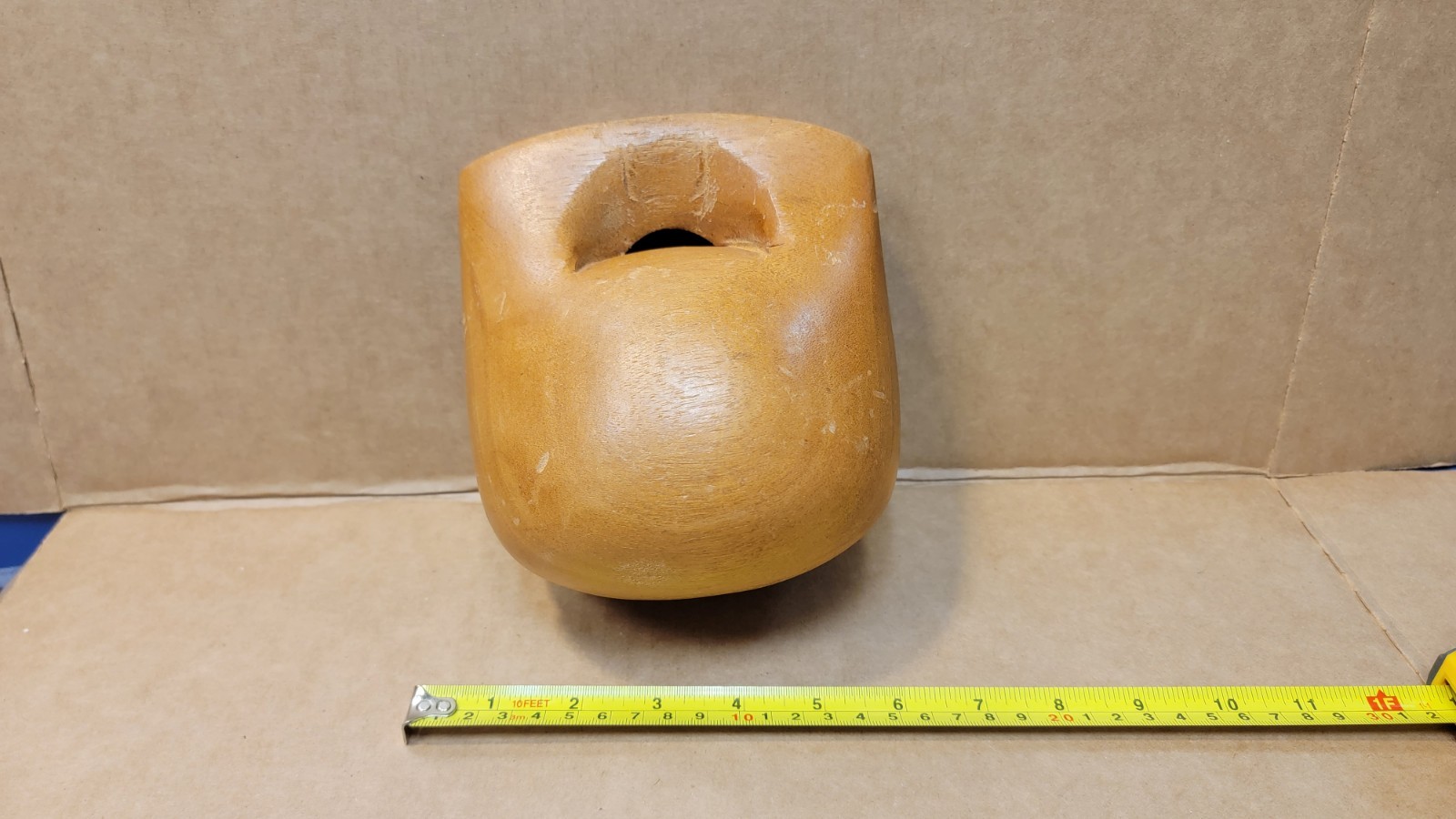 Vintage Wooden Block Percussion With Metal Attachment 6 × 6 × 5.5 Inches Vintage Wooden Block Percussion With Metal Attachment 6 × 6 × 5.5 Inches