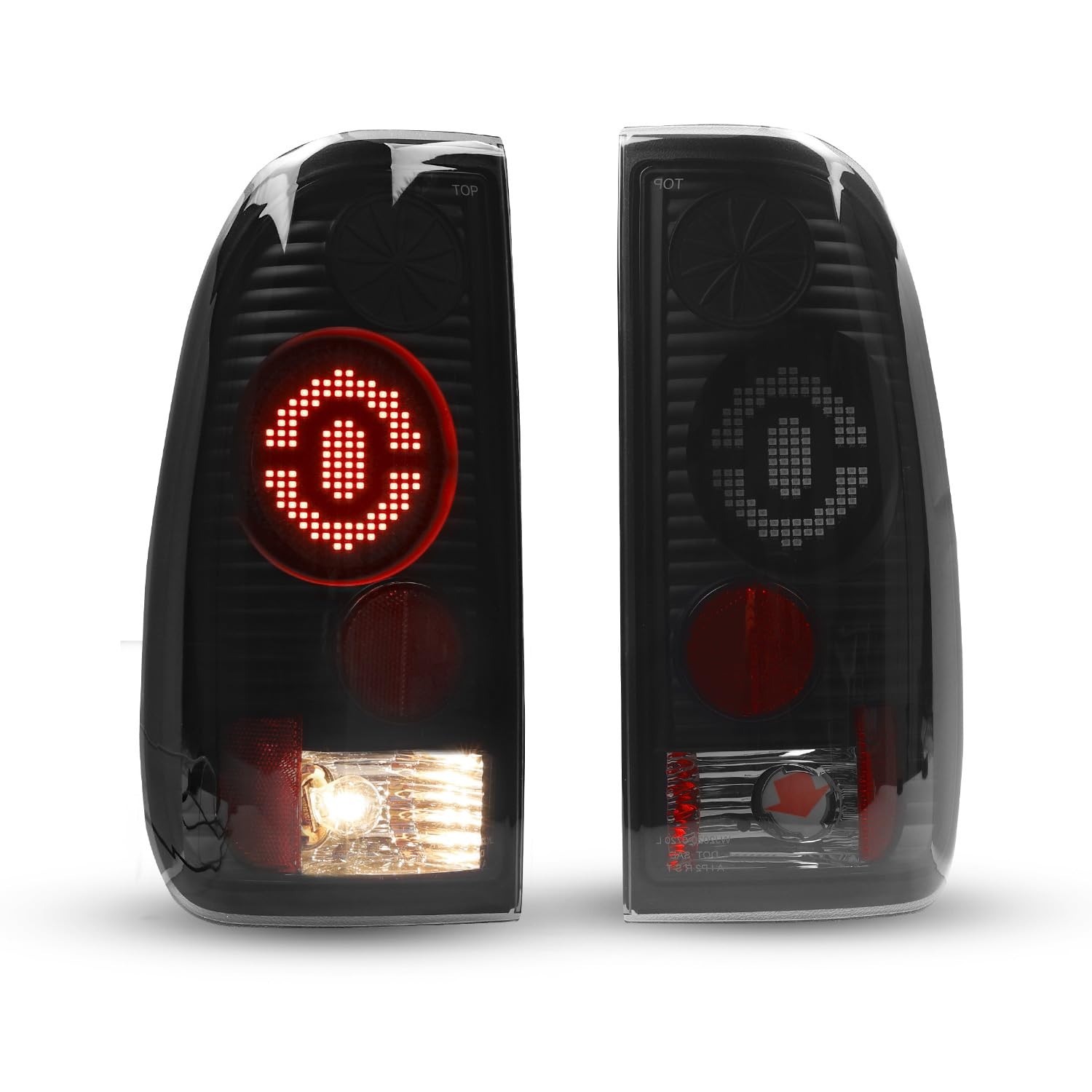 Tail Lights for 97-03 Ford F150 97-99 F250 LD 99-07 F250 F350 LED Smoke Lens