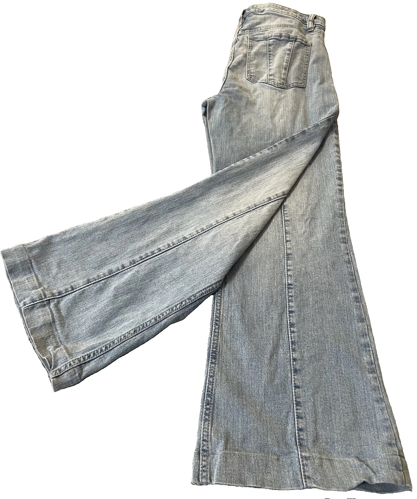 90s Shyanne Wide Leg Baggy Jeans Womens 34R Blue Denim Western Country Cowboy