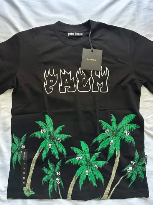 Palm Angels Palm Skull Flame Logo T-Shirt SIze Medium Palm Angels Palm Skull Flame Logo T-Shirt SIze Medium