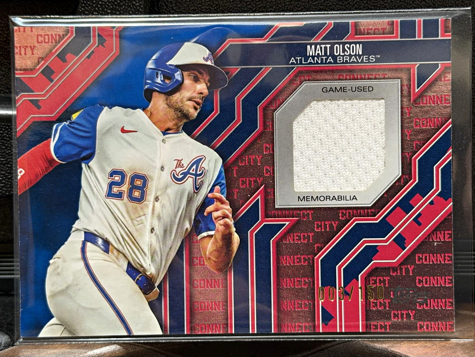 2025 Topps Series 2 City Connect Swatch Matt Olson #CC2-MO Braves Relic /150 2025 Topps Series 2 City Connect Swatch Matt Olson #CC2-MO Braves Relic /150