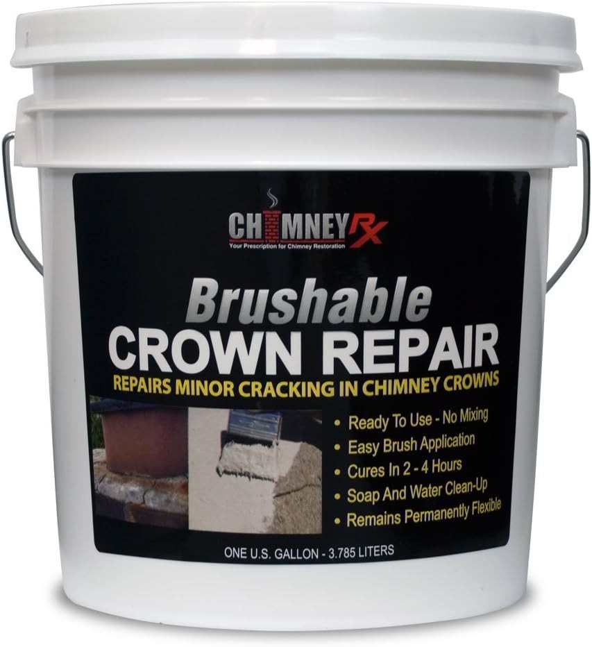 1 Gallon Chimney Crown Repair Coating, Waterproof Elastomeric Sealant 1 Gallon Chimney Crown Repair Coating, Waterproof Elastomeric Sealant