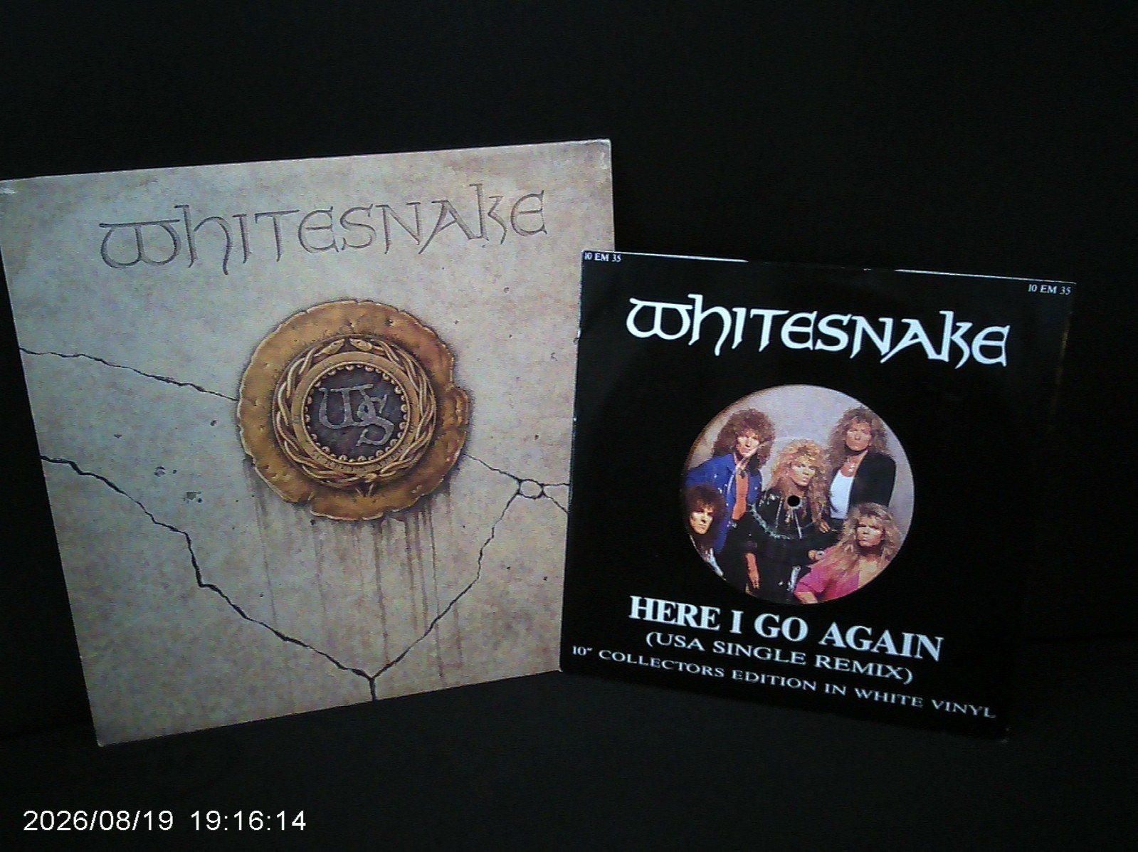 WHITESNAKE vinyl LOT x2 Whitesnake 1987 + HERE I GO AGAIN 10