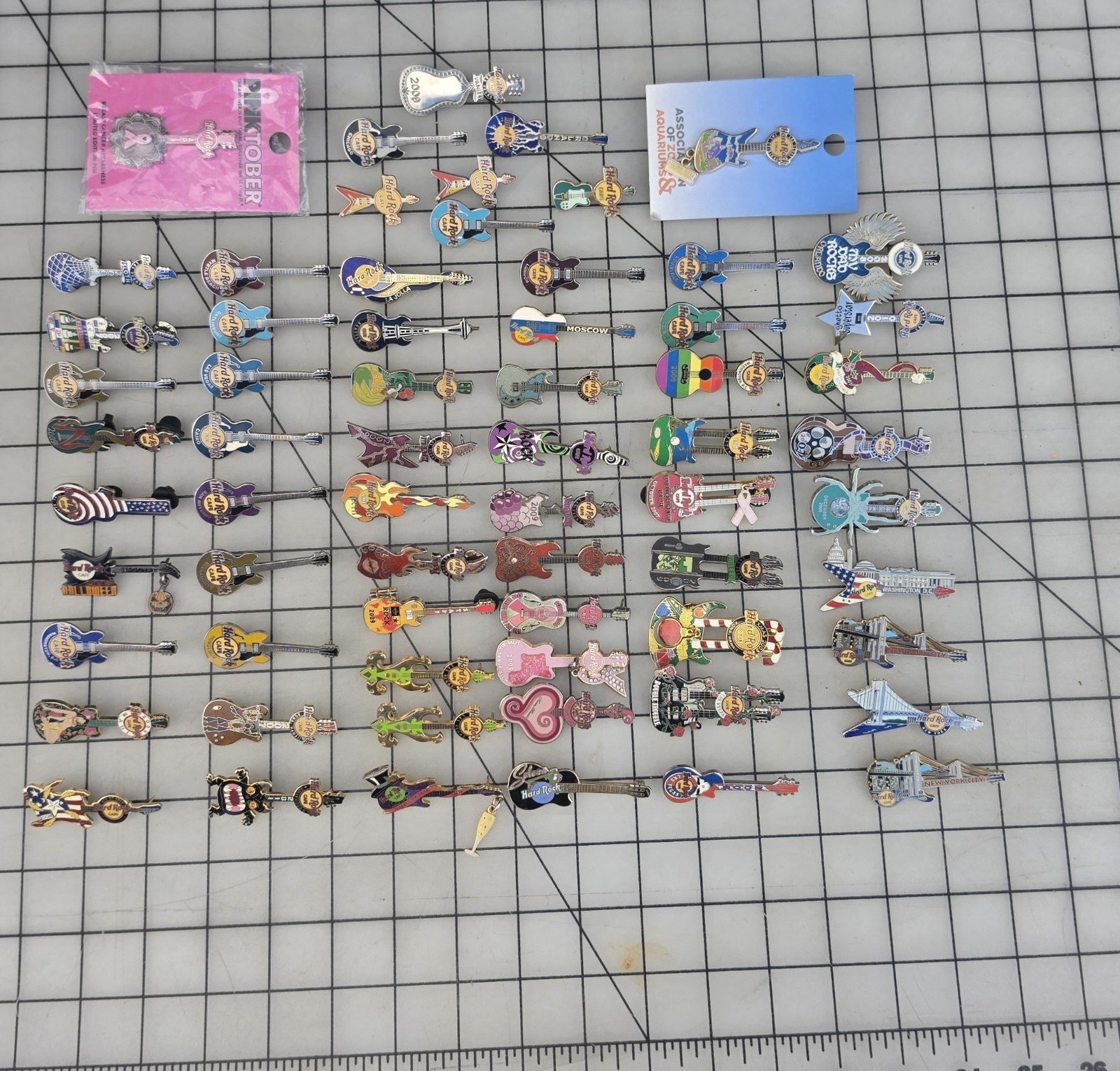 HARD ROCK CAFE PIN guitar LOT of 65 special  EDITIONS early 2000s vintage pins 