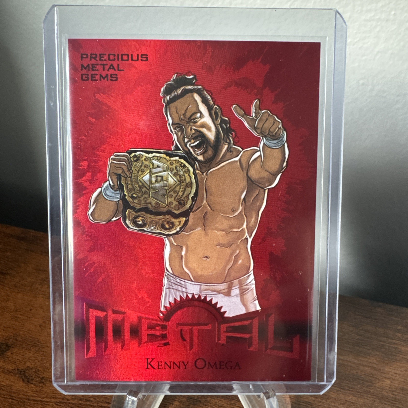 2025 Skybox Metal Universe Retros Kenny Omega PMG Red 55/100, 039/100 2025 Skybox Metal Universe Retros Kenny Omega PMG Red 55/100, 039/100