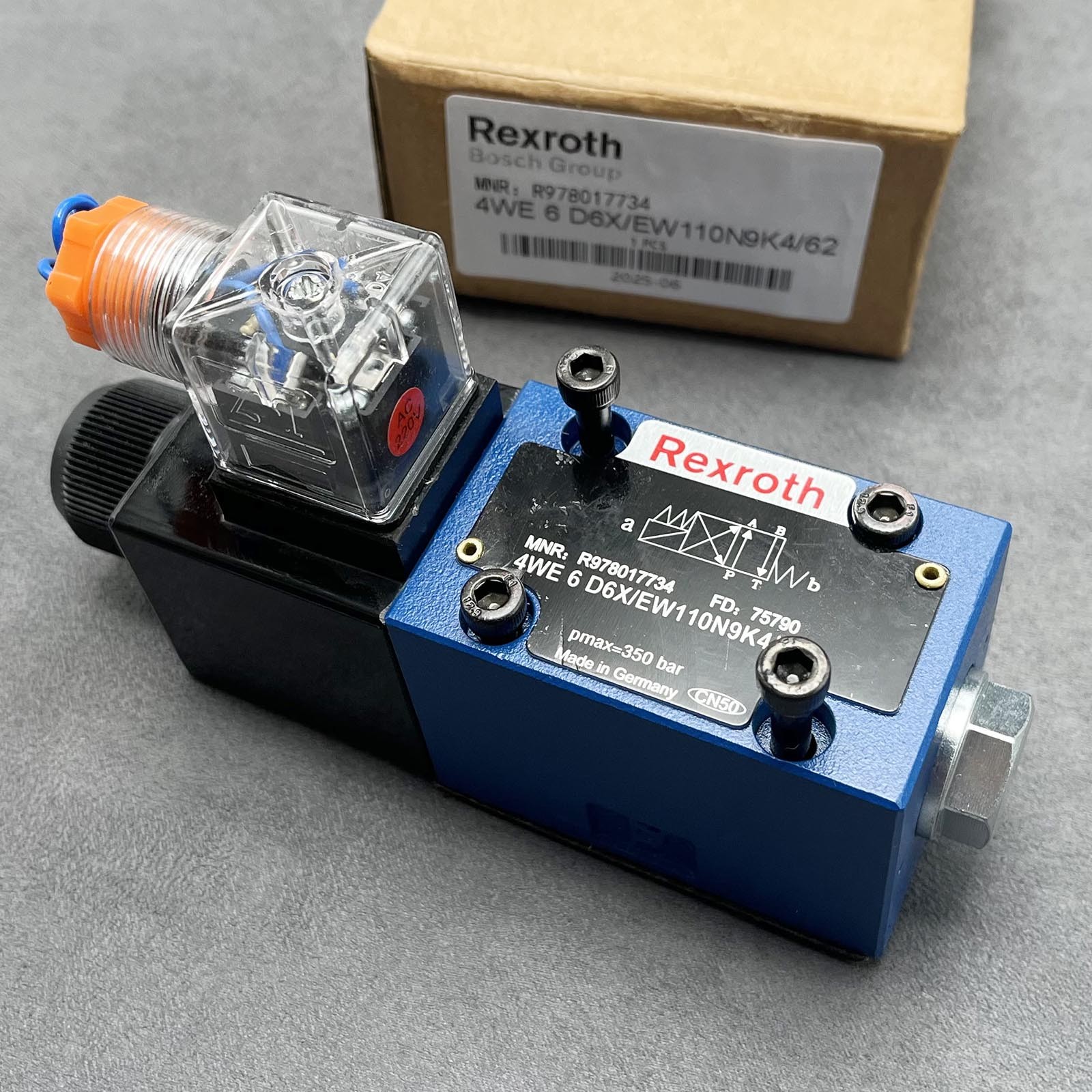 New 4WE6D62/EW110N9K4/62 R978017734 Solenoid valve for Rexroth