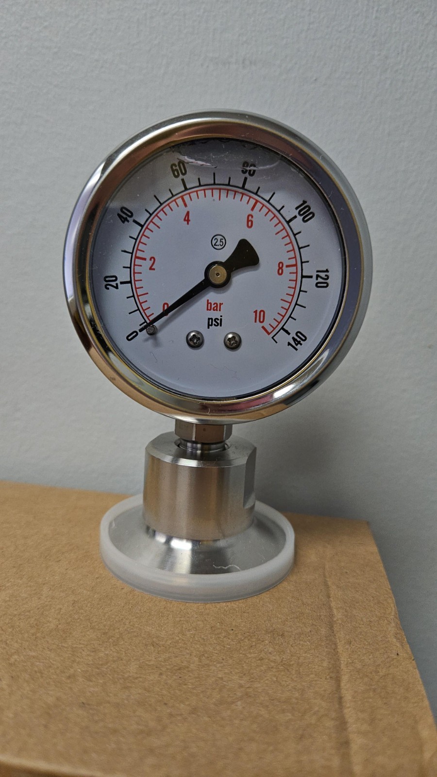 YTP60BF 0-10 bar (0-140 PSI) 316SS gauge 1.5 inch triclamp sanitary YTP60BF 0-10 bar (0-140 PSI) 316SS gauge 1.5 inch triclamp sanitary