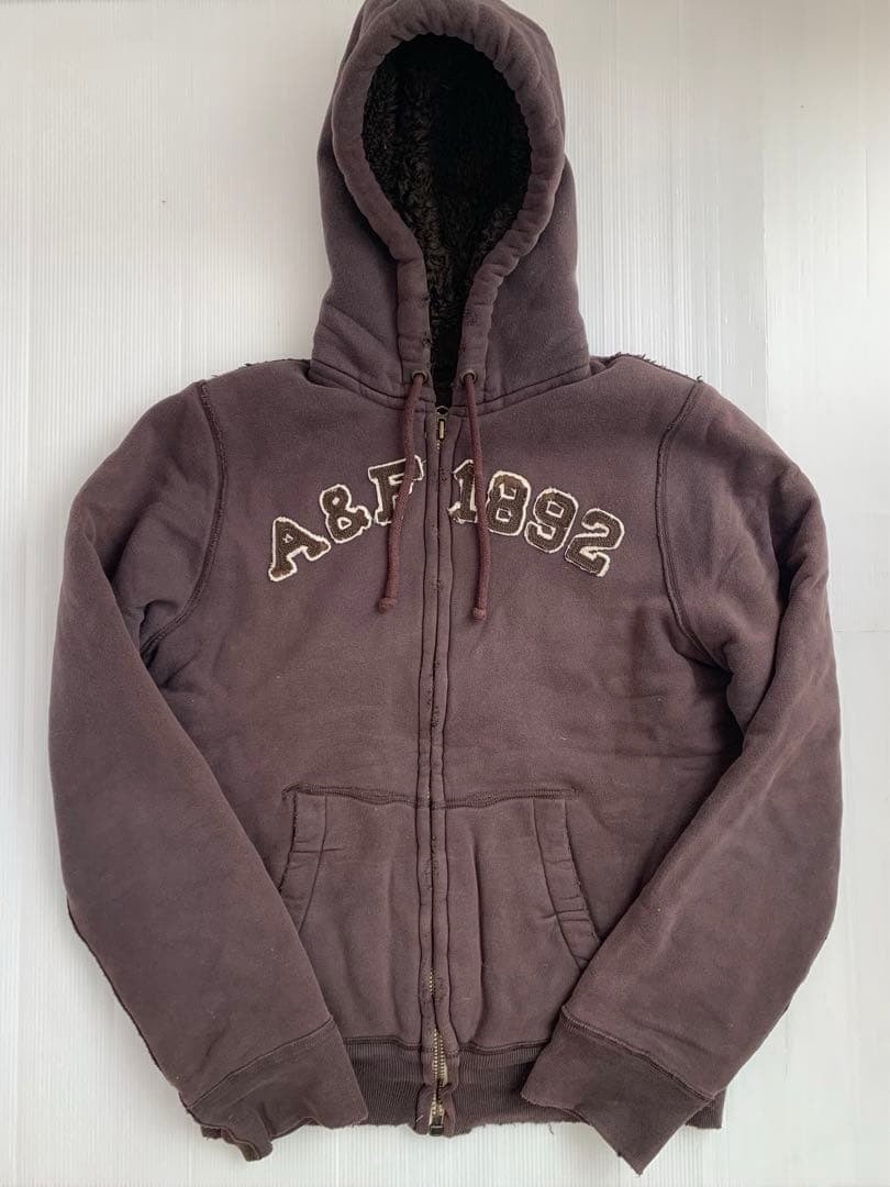 VTG Abercrombie & Fitch Y2K Mens Brown Wolf Jaw Fur Jacket Size M VTG Abercrombie & Fitch Y2K Mens Brown Wolf Jaw Fur Jacket Size M