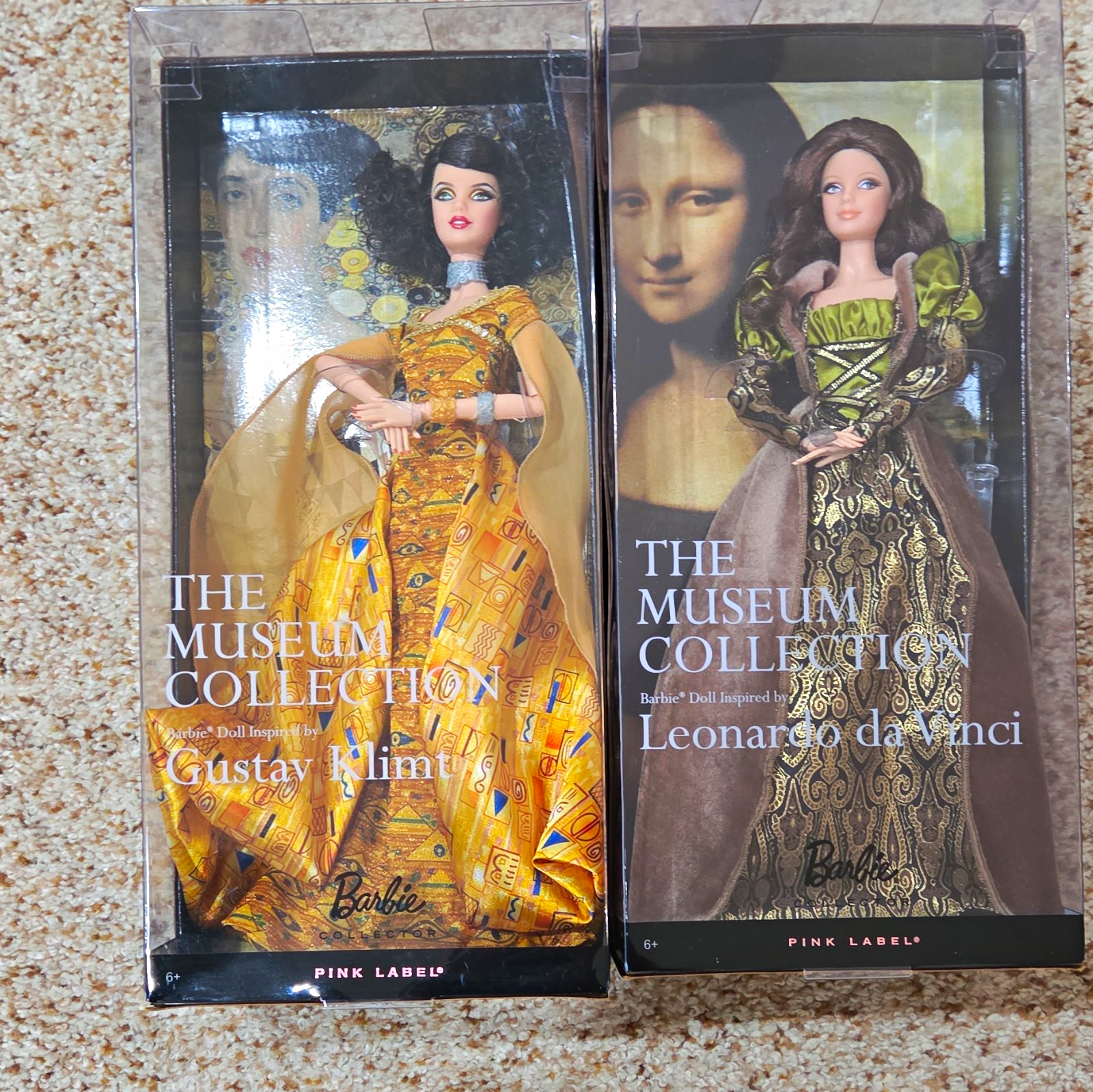Barbie Museum Collection Pink Label Collector Dolls Klimt & da Vinci Lot 2 12in Barbie Museum Collection Pink Label Collector Dolls Klimt & da Vinci Lot 2 12in