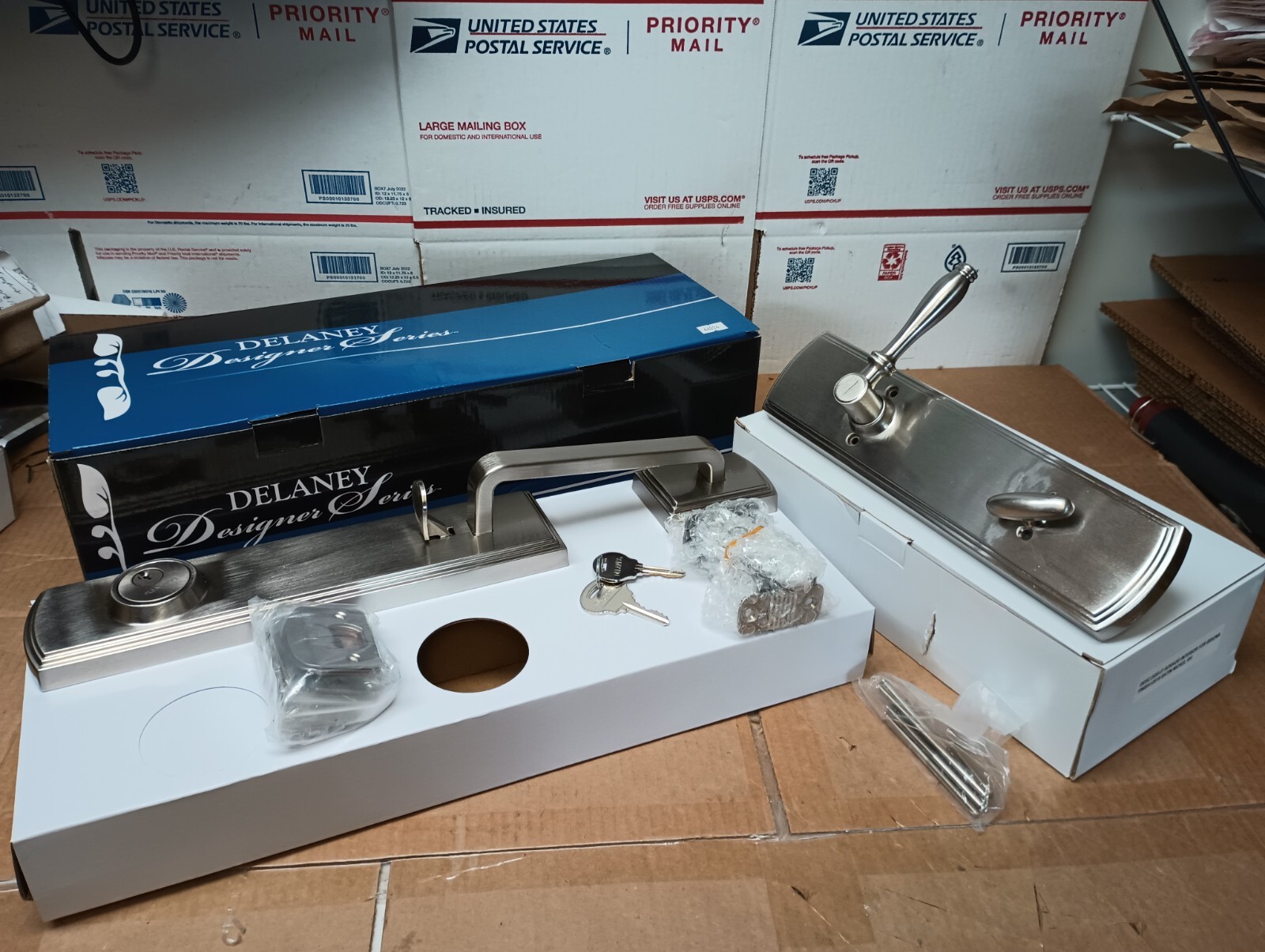 DELANEY BRIONA HANDLESET SATIN NICKEL MODEL IT-400-BN US15 NEW OPEN BX FAST SHIP