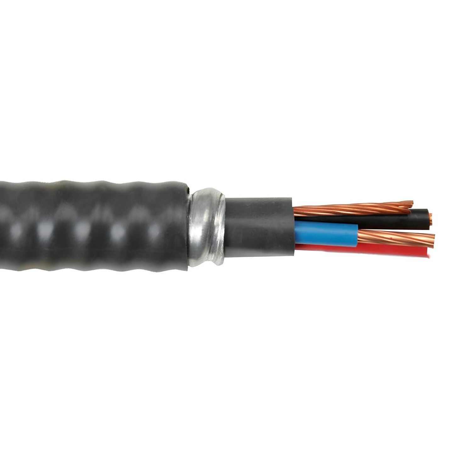 10/2 Teck 90 Armored Power Cable XLPE Insulation PVC Jacket Black 600V