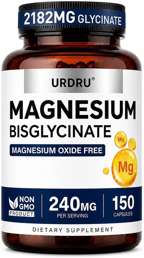 Magnesium Glycinate 2182mg 240mg Chelated Magnesium 150 Capsules