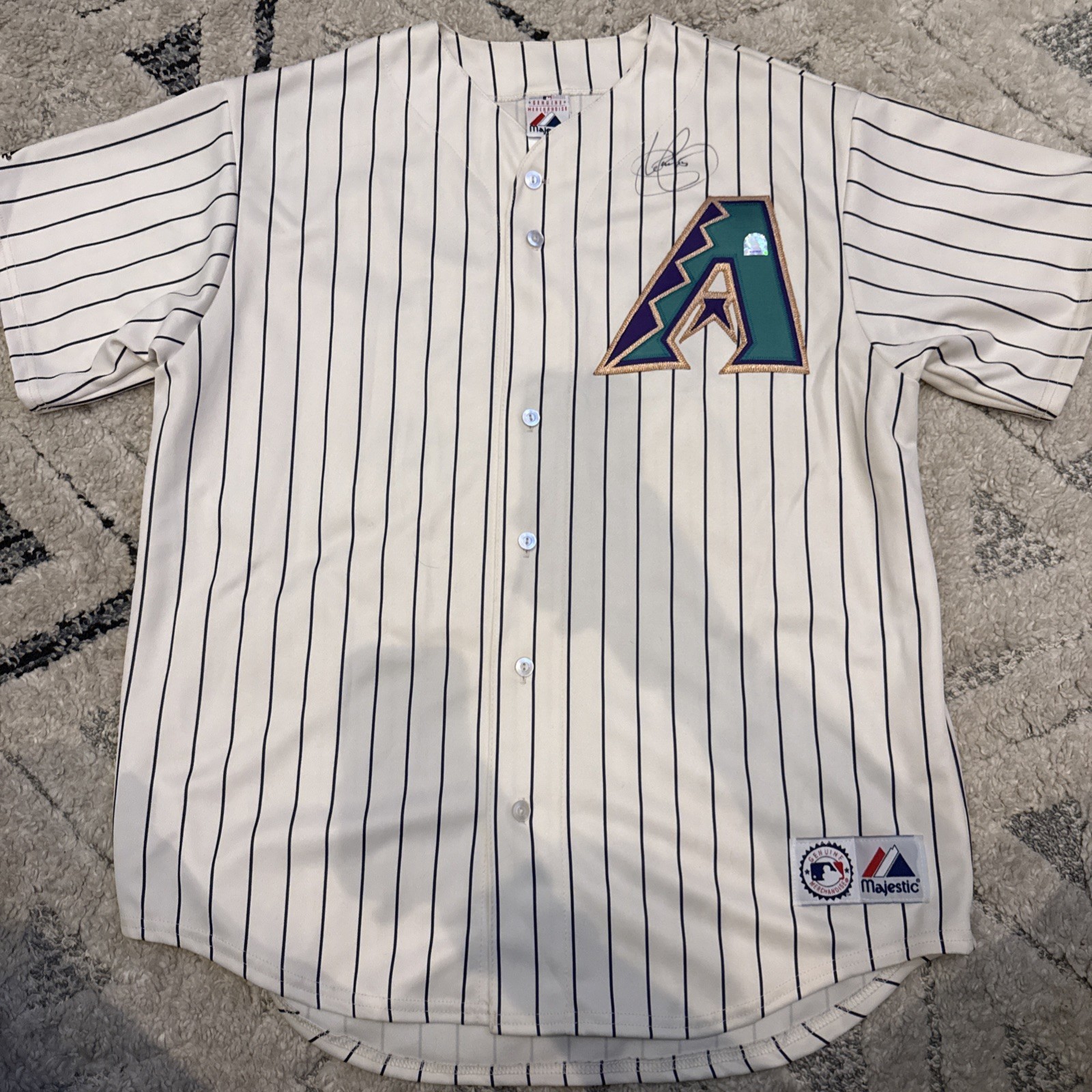 Vintage Majestic Arizona Diamondbacks Signed MLB Jersey Sz XL Shawn Green Vintage Majestic Arizona Diamondbacks Signed MLB Jersey Sz XL Shawn Green