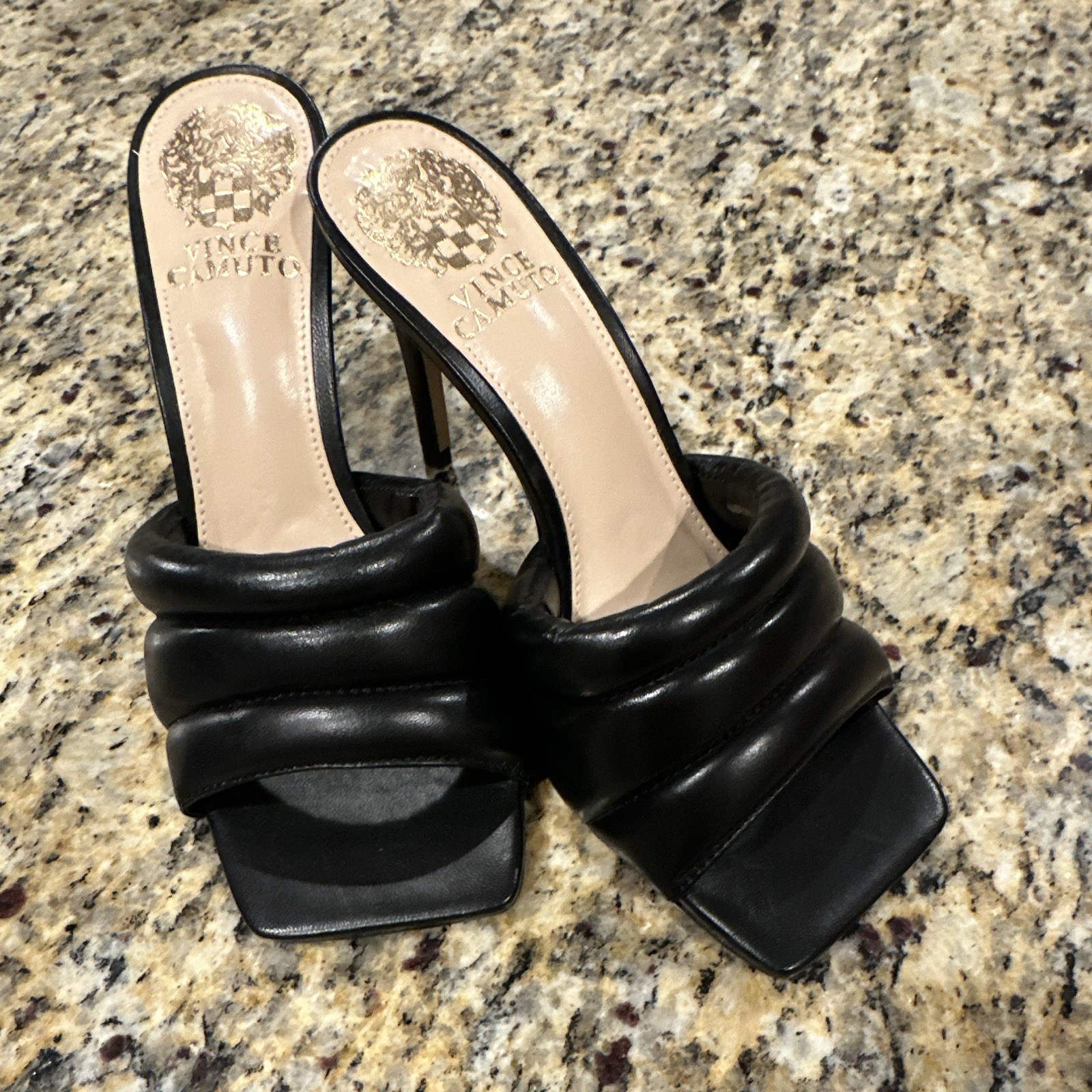 Vince Camuto Women\'s Leather 6.5 M Candreia In Black New Vince Camuto Women\'s Leather 6.5 M Candreia In Black New