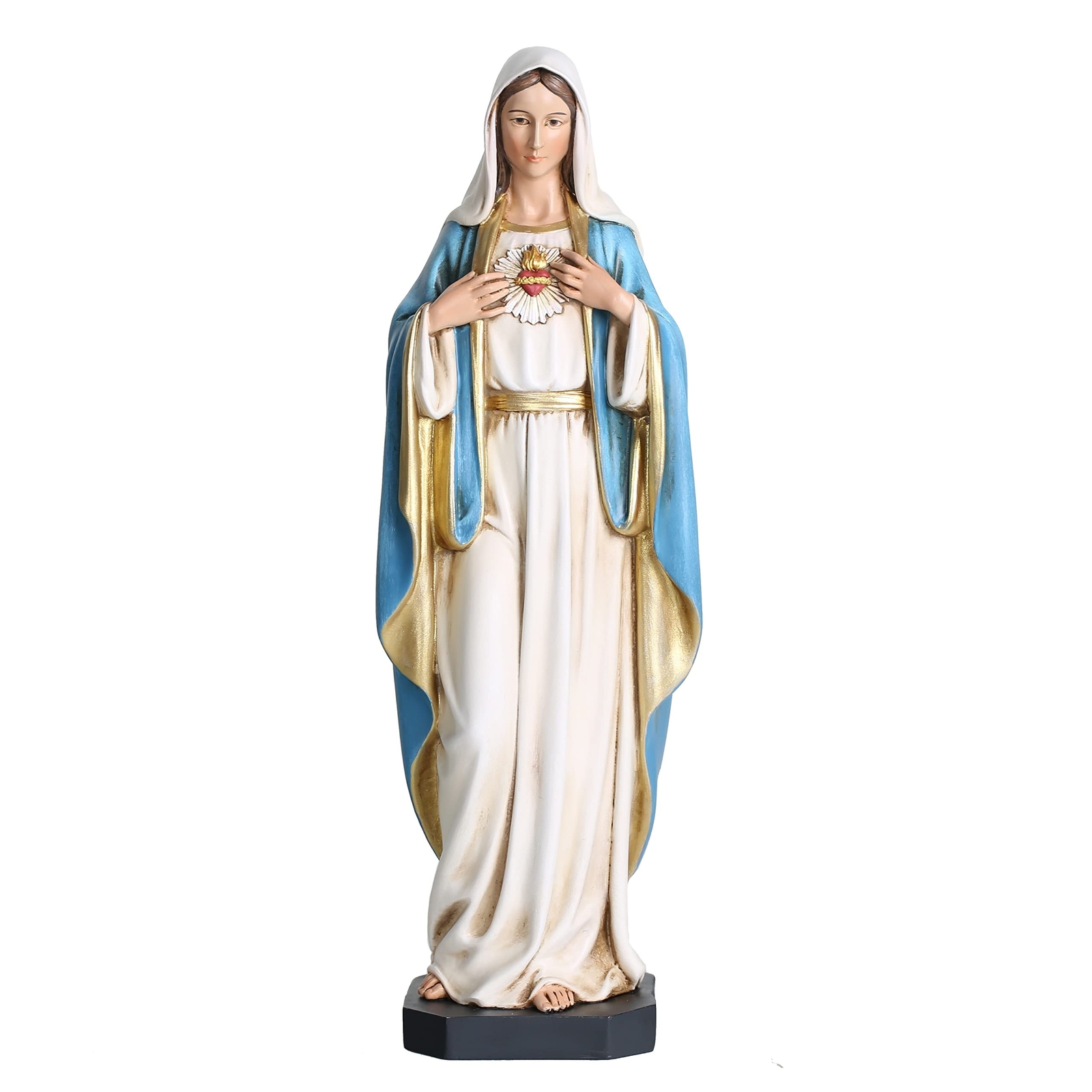 BC Catholic Immaculate Heart of Mary Statue, Blessed Virgin Mary Mother Figur...