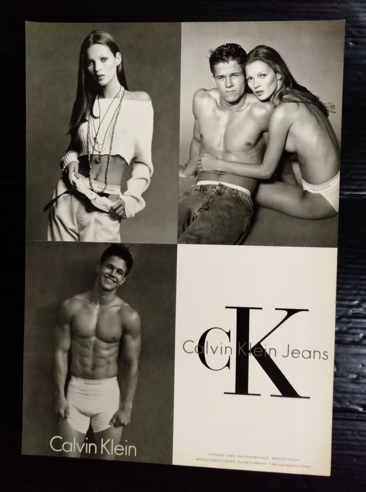 Mark Wahlberg Kate Moss Calvin Klein Vintage Thailand Postcard UNUSED MEGA RARE