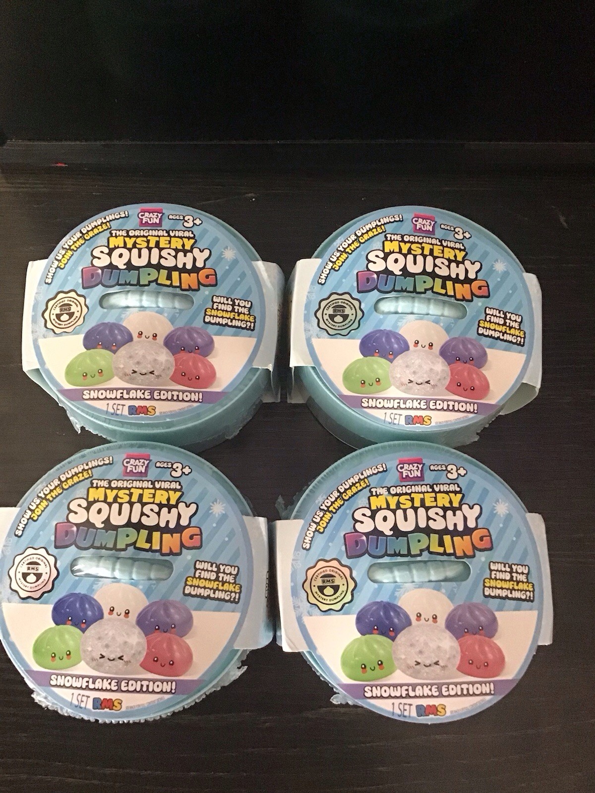 RARE Viral Mystery Dumplings Snowflake Edition Lot Of 4 RARE Viral Mystery Dumplings Snowflake Edition Lot Of 4