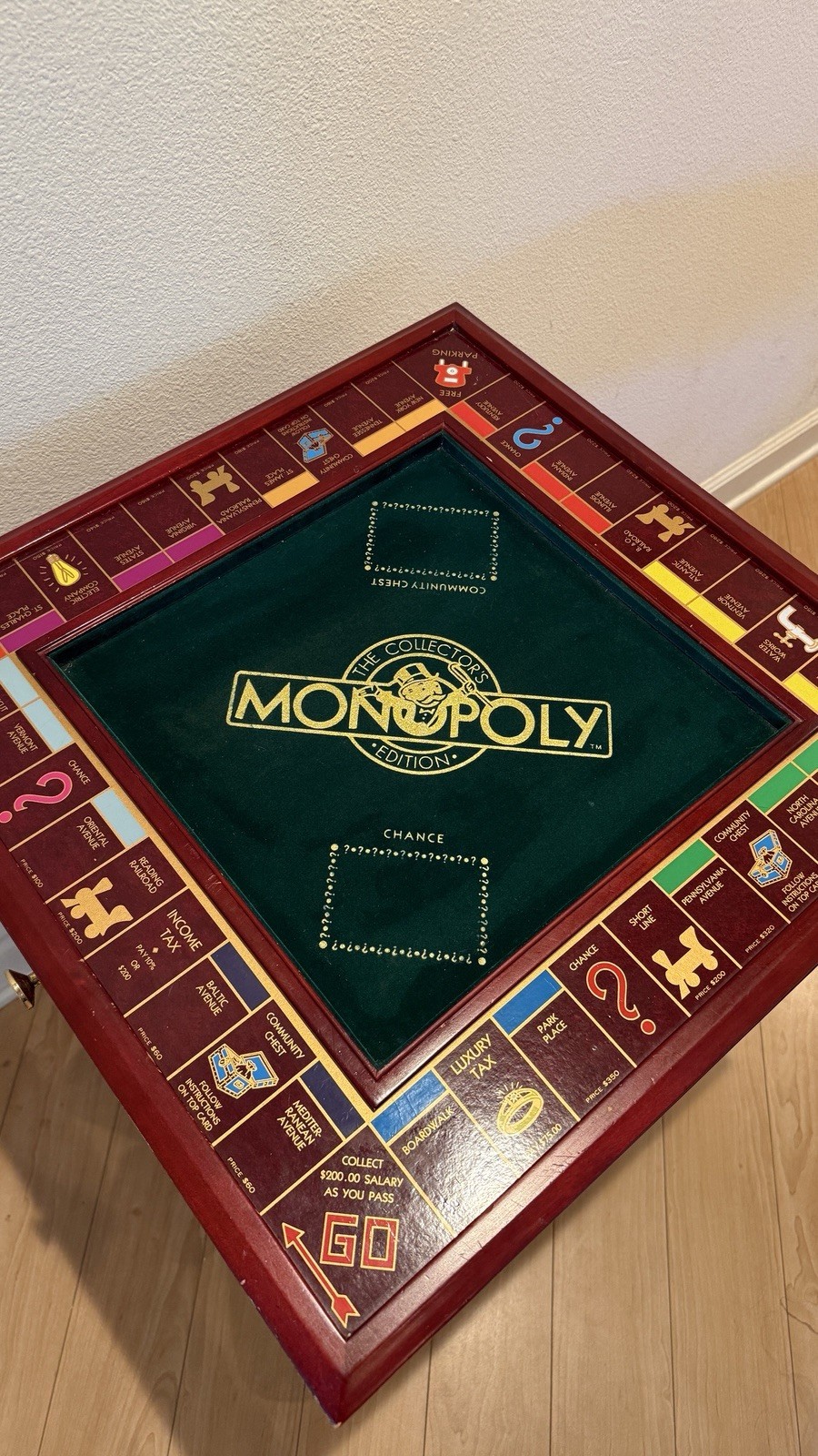 Franklin Mint Monopoly The Collector’s Edition 1991 Wood Board Gold Pieces