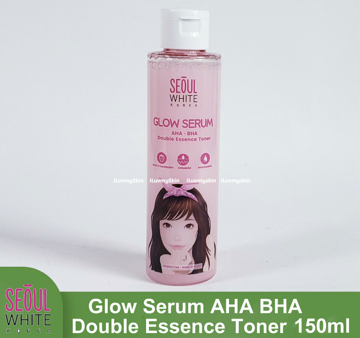 Seoul White Korea Glow Serum AHA BHA Double Essence Toner 150ml Seoul White Korea Glow Serum AHA BHA Double Essence Toner 150ml
