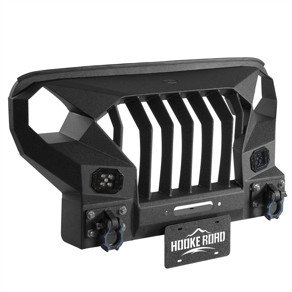 Fit 18-26 Jeep Wrangler JL Gladiator JT Mad Max Grille Guard Winch Front Bumper