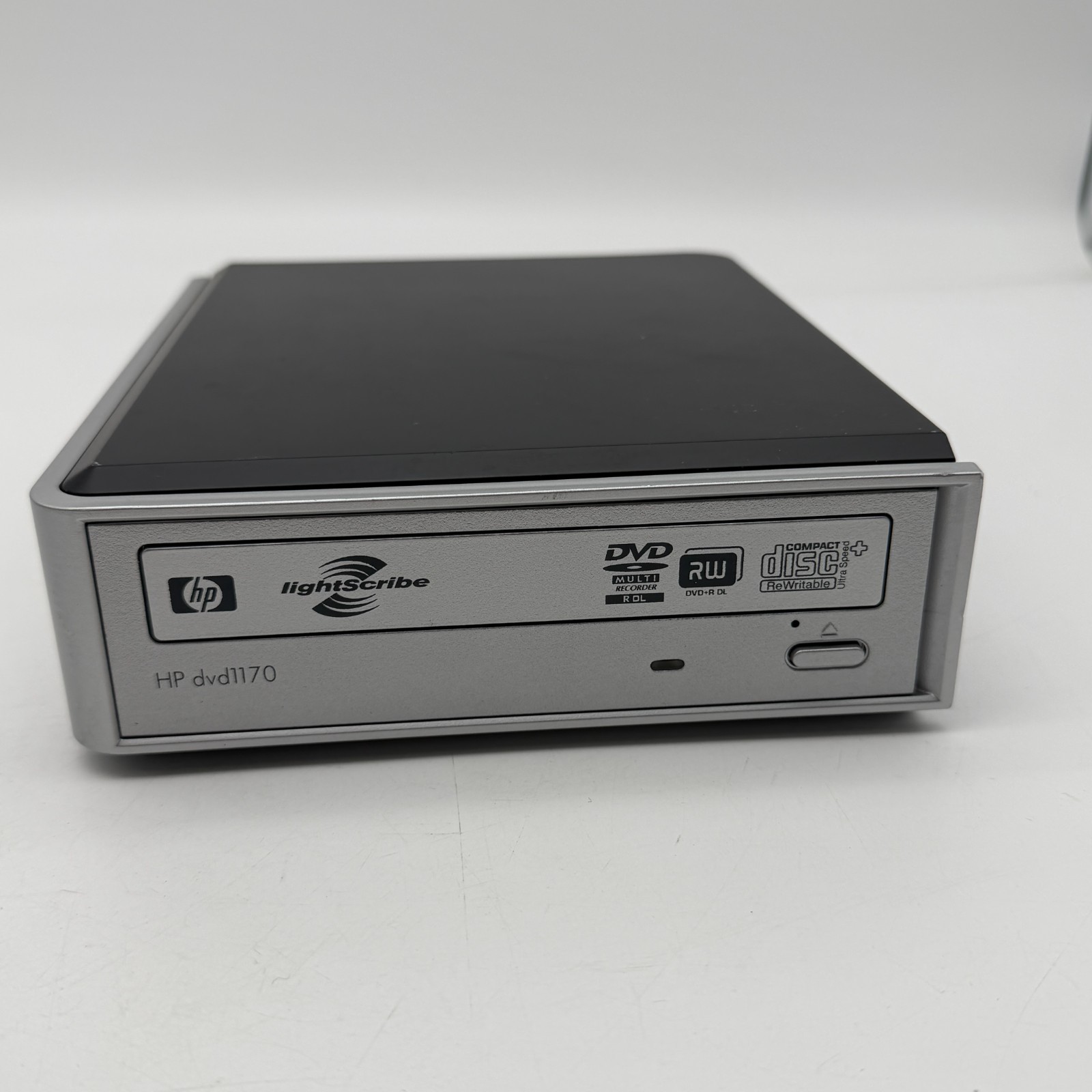 HP DVD1170e External Multiformat DVD CD RW Writer Lightscribe NO Power Cord HP DVD1170e External Multiformat DVD CD RW Writer Lightscribe NO Power Cord