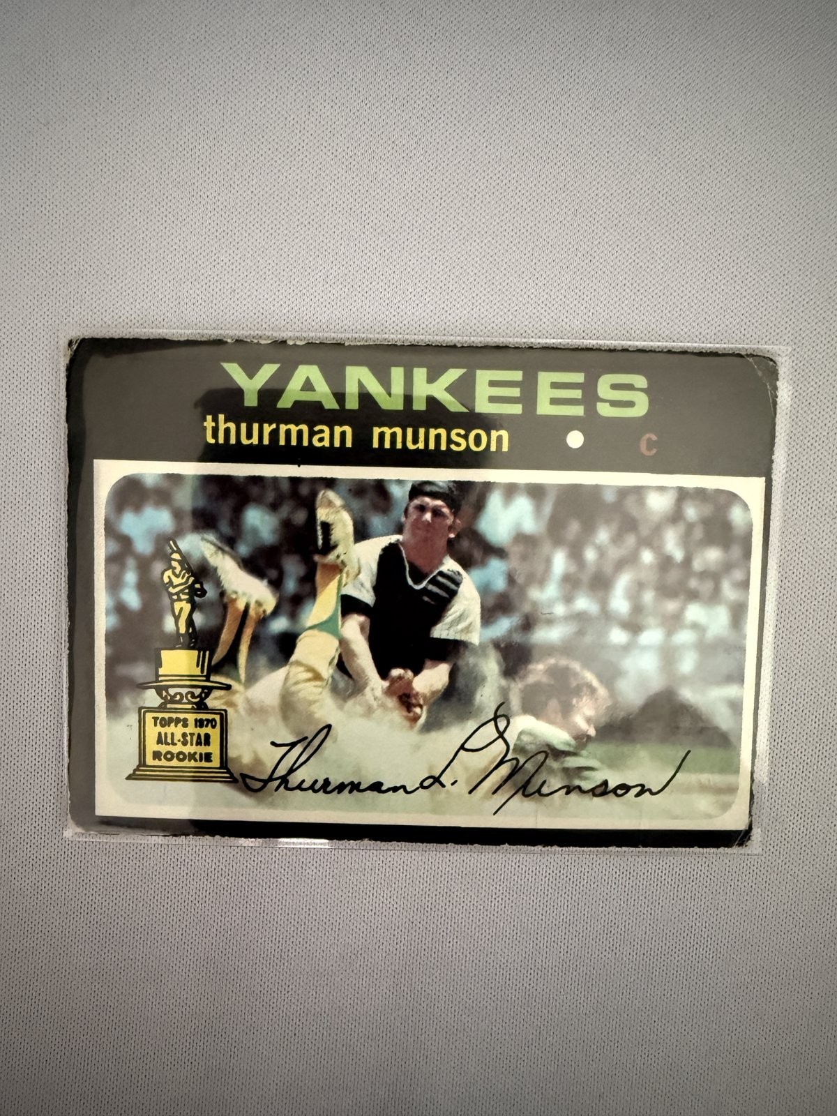 1971 Topps #5 Thurman Munson New York Yankees All-Star Rookie Cup Vintage Card 1971 Topps #5 Thurman Munson New York Yankees All-Star Rookie Cup Vintage Card