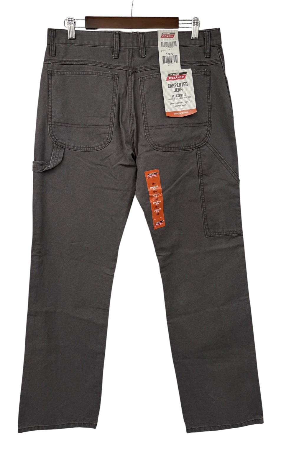 Dickies Carpenter Jeans Men’s 32x32 Gray Relaxed Fit Utility Work Pants NWT
