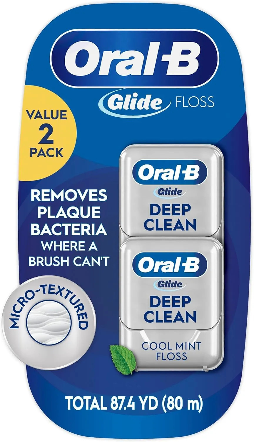 Oral-B Glide Deep Clean Cool Mint Dental Floss 40m Value 2 Pack Oral-B Glide Deep Clean Cool Mint Dental Floss 40m Value 2 Pack
