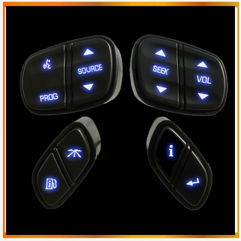 GM Chevrolet Steering Wheel Buttons Controls Switches with Blue LEDs New 2003-06