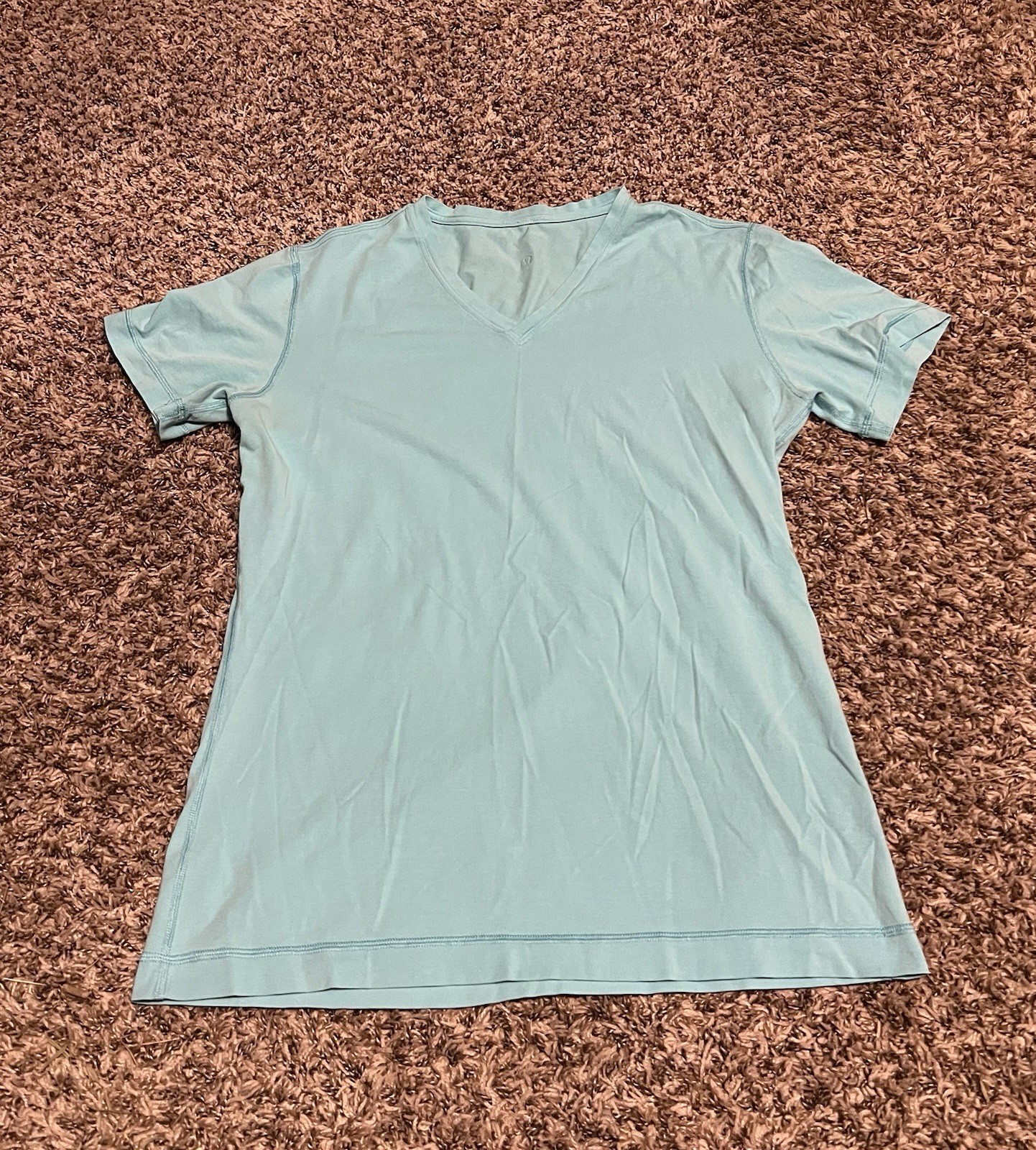 Lululemon Light Blue Men\'s T Shirt Lululemon Light Blue Men\'s T Shirt