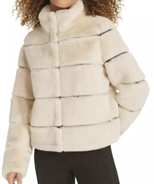 Karl Lagerfeld Women\'s Faux Fur Jacket-cream. Available in L & XL Karl Lagerfeld Women\'s Faux Fur Jacket-cream. Available in L & XL