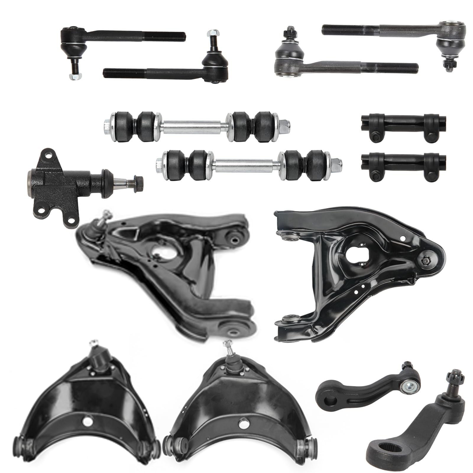 15pc Complete Front Control Arms Tie Rod for Chevy C1500 C2500 1993-2000