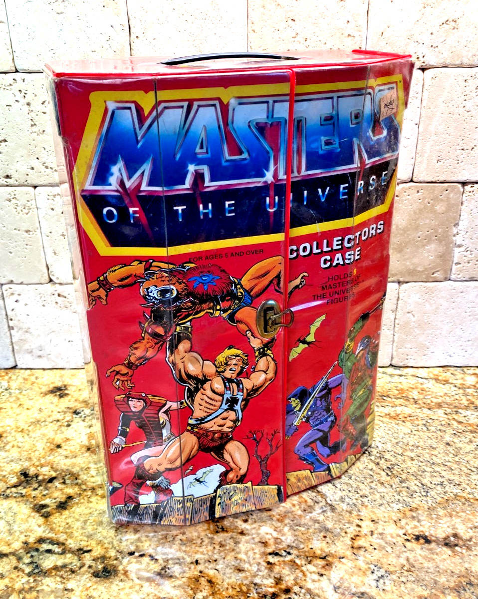 Vintage 1980\'s Masters Of The Universe 8 Action Figures With Collectors Case Vintage 1980\'s Masters Of The Universe 8 Action Figures With Collectors Case