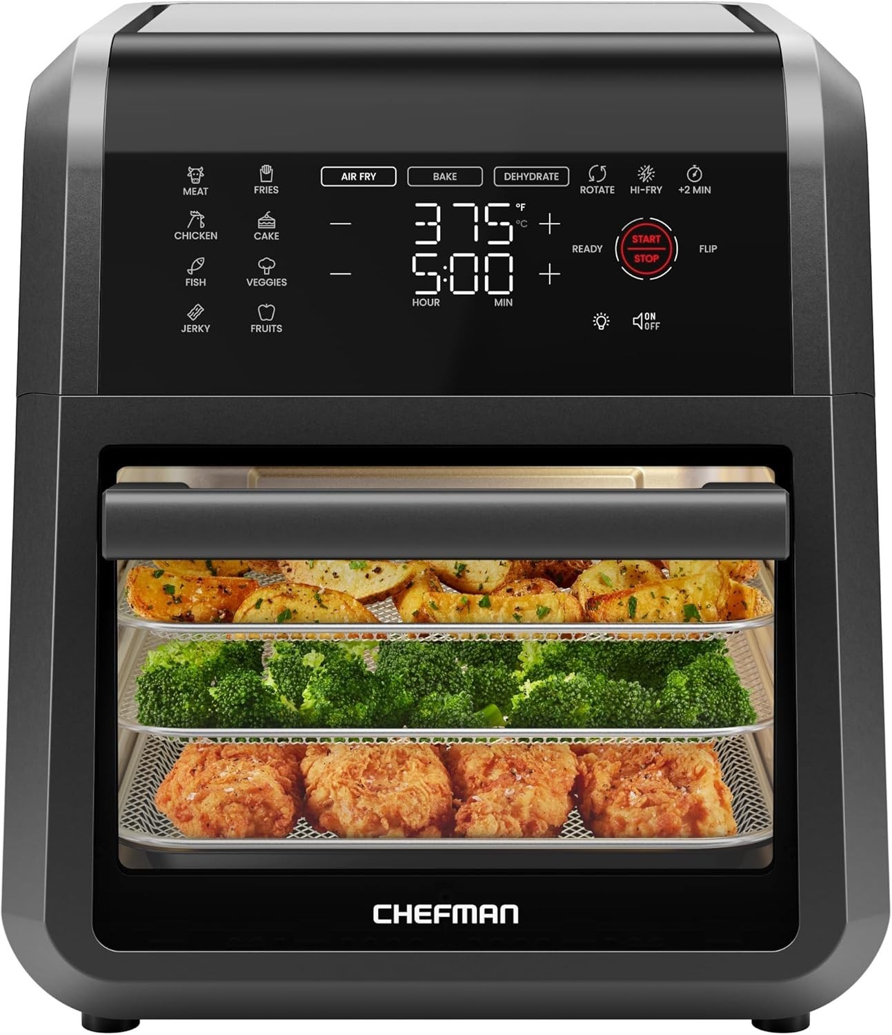 Chefman 12-Quart 5-in-1 Air Fryer Oven w/ Digital Timer Touchscreen & 12 Presets