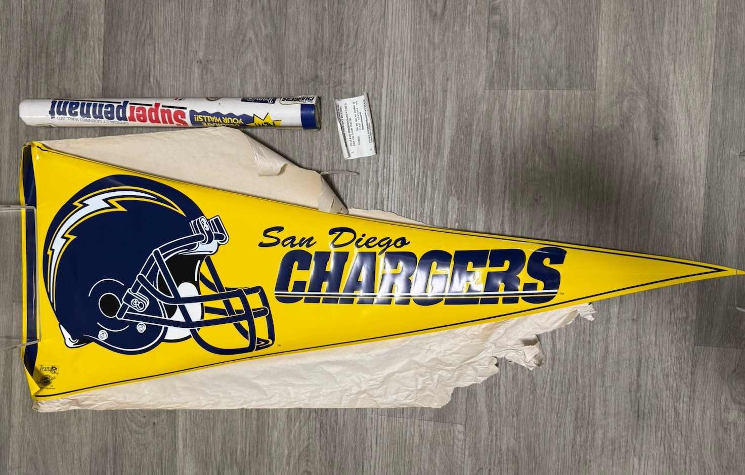 Rare San Diego Chargers 20 X 49 Pennant Single Bar Helmet NFL Football New