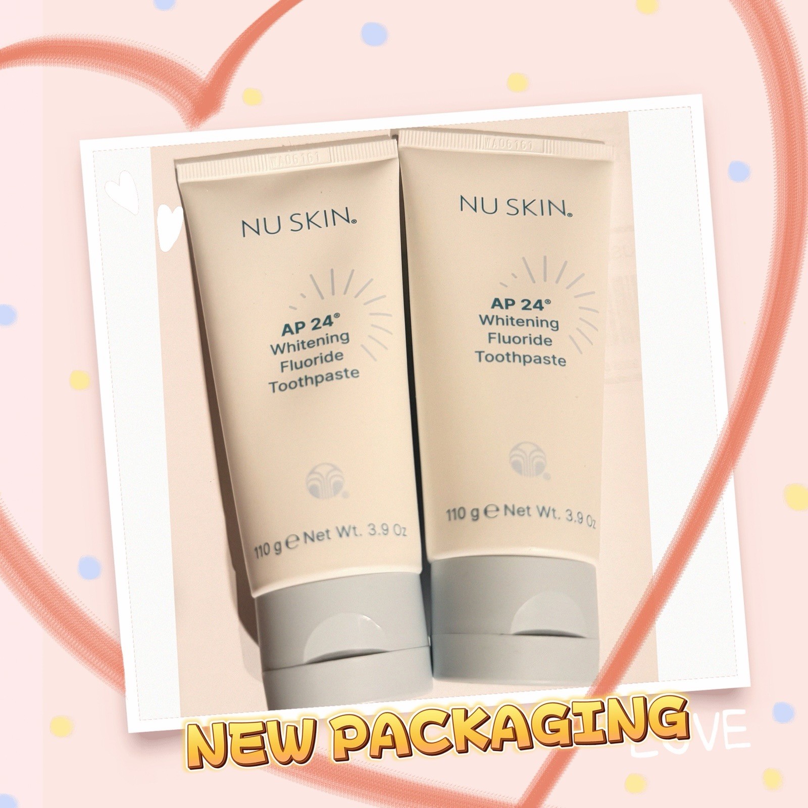 2X Nuskin Nu Skin AUTHENTIC AP24 Whitening Fluoride Toothpaste Exp 03/28 2X Nuskin Nu Skin AUTHENTIC AP24 Whitening Fluoride Toothpaste Exp 03/28