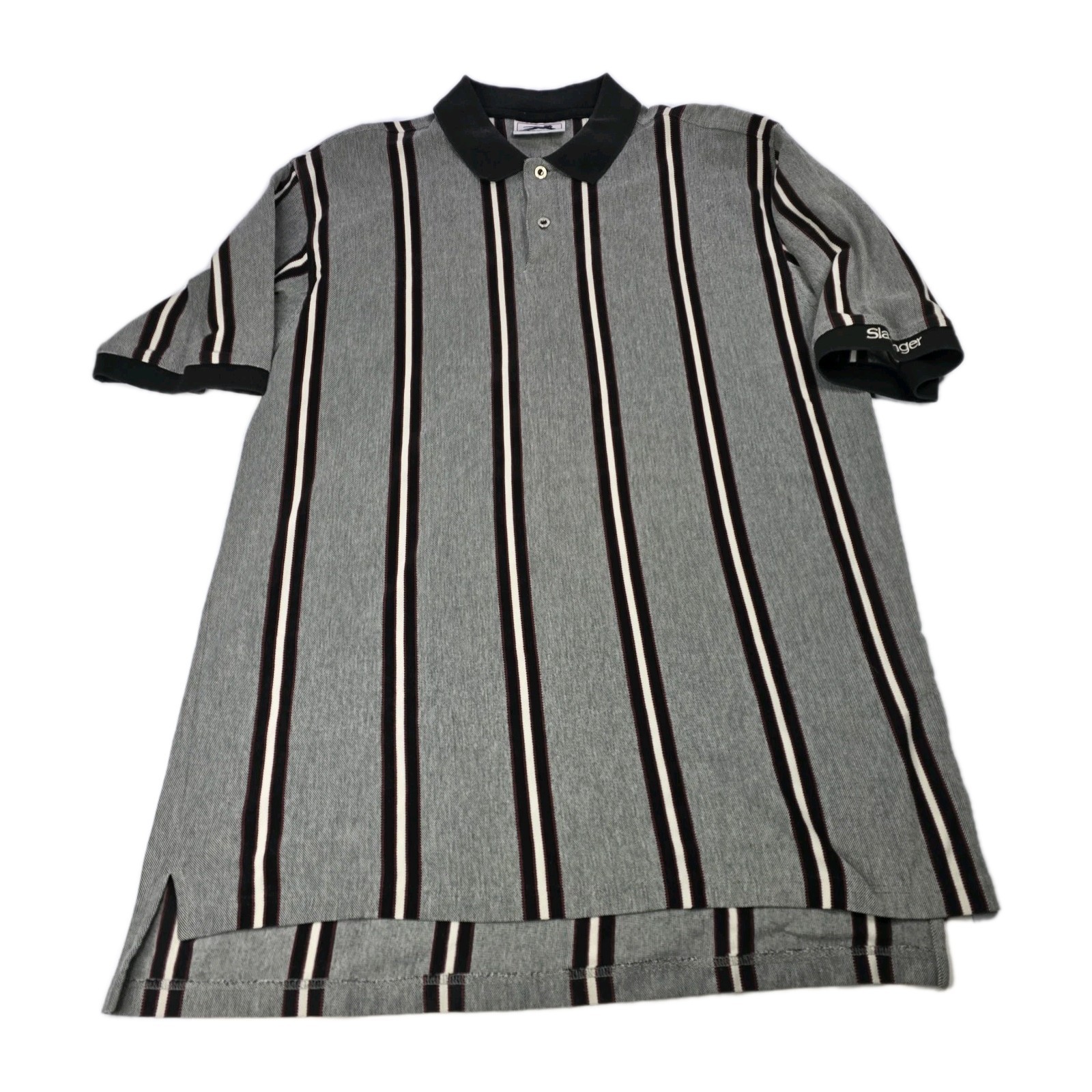 Vintage Slazenger Polo Shirt Mens XL Cotton Striped Golf 90s Hong Kong Heavy Vintage Slazenger Polo Shirt Mens XL Cotton Striped Golf 90s Hong Kong Heavy