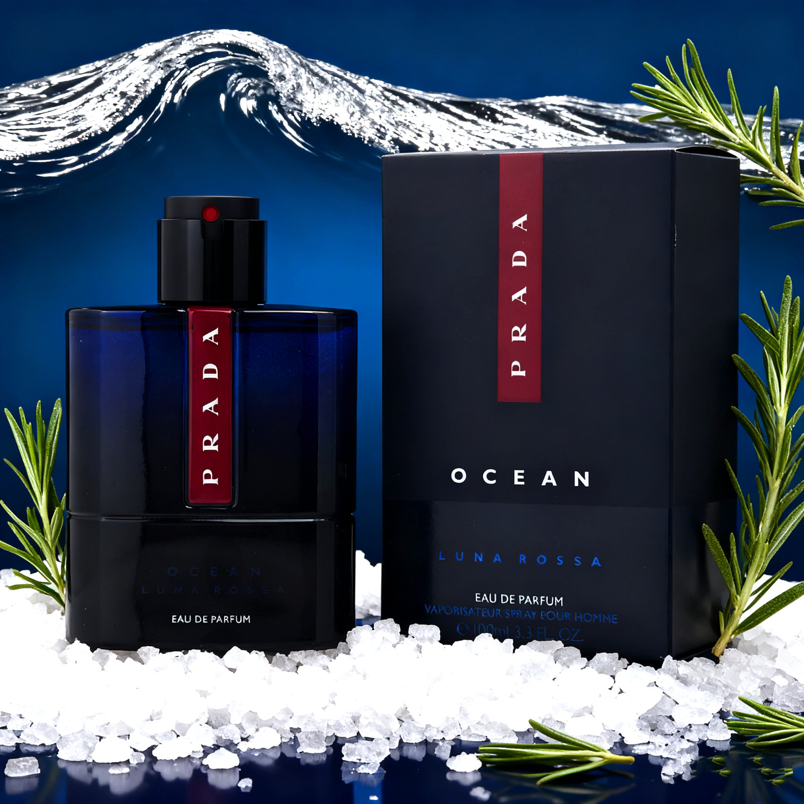Prada Luna Rossa Ocean 3.3 oz EDP Cologne for Men New In Box