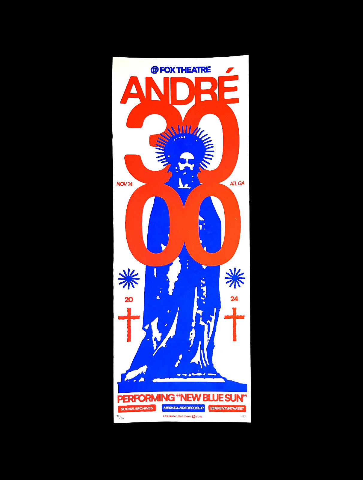 Andre' 3000 November 2024 Limited Edition Gig Poster - Version 1/2