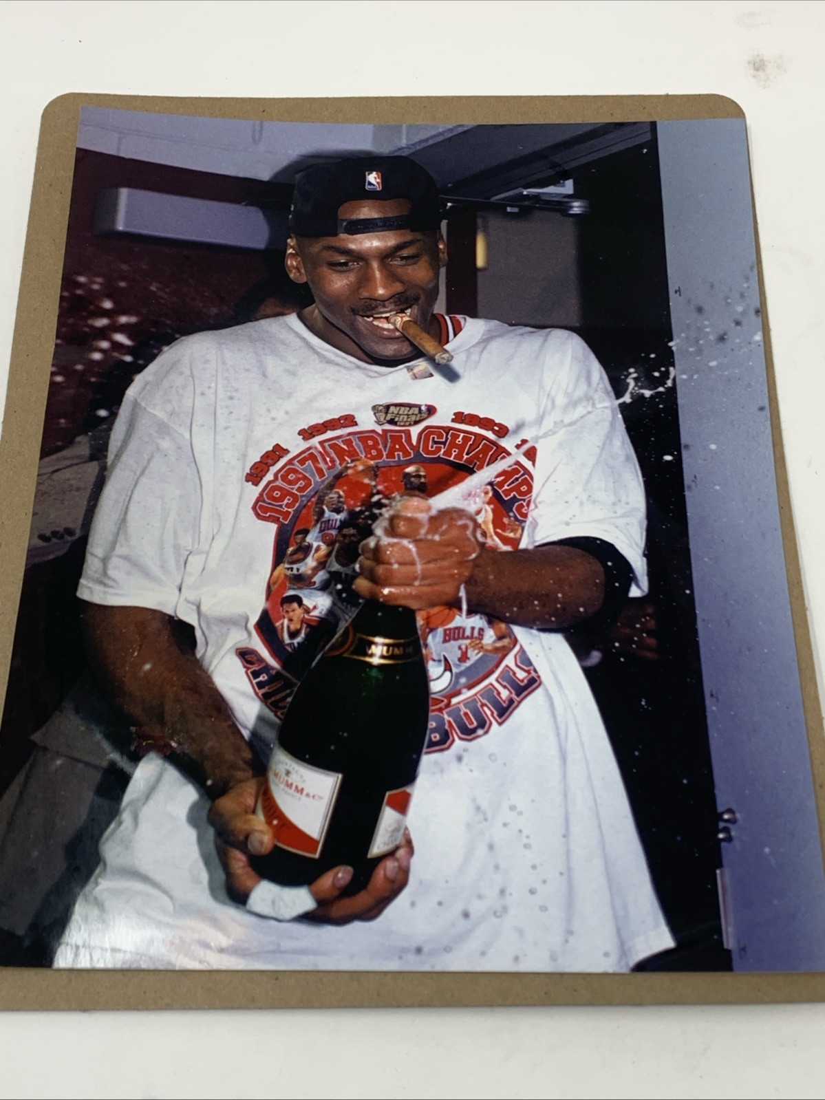 1997-Chicago Bulls-MICHAEL JORDAN PHOTO-Championship Celebration 1997-Chicago Bulls-MICHAEL JORDAN PHOTO-Championship Celebration