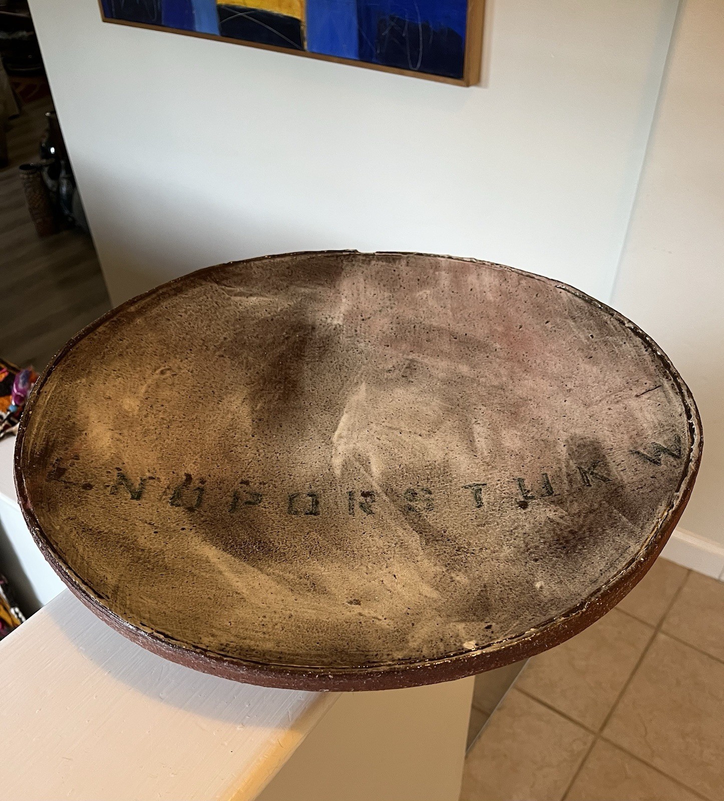 Nancy Selvin Platter Studio Pottery Signed