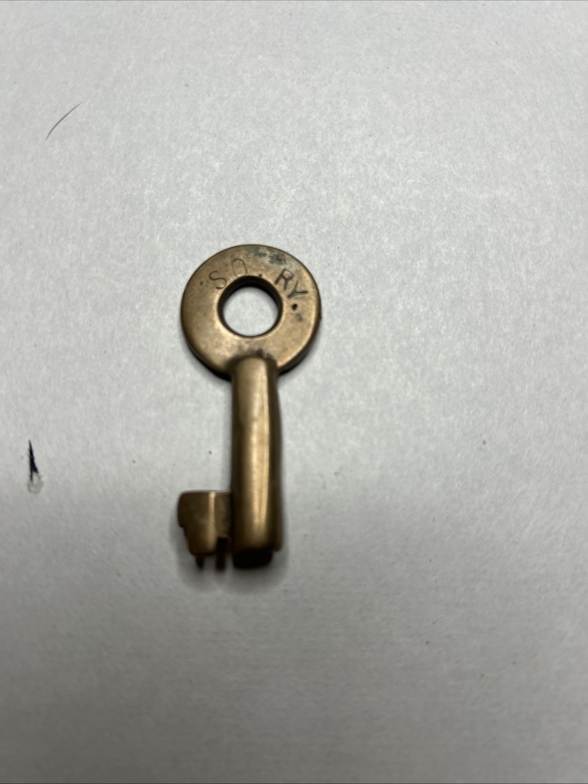Vintage Southern Railway Obsolete Brass Railroad Switch Key