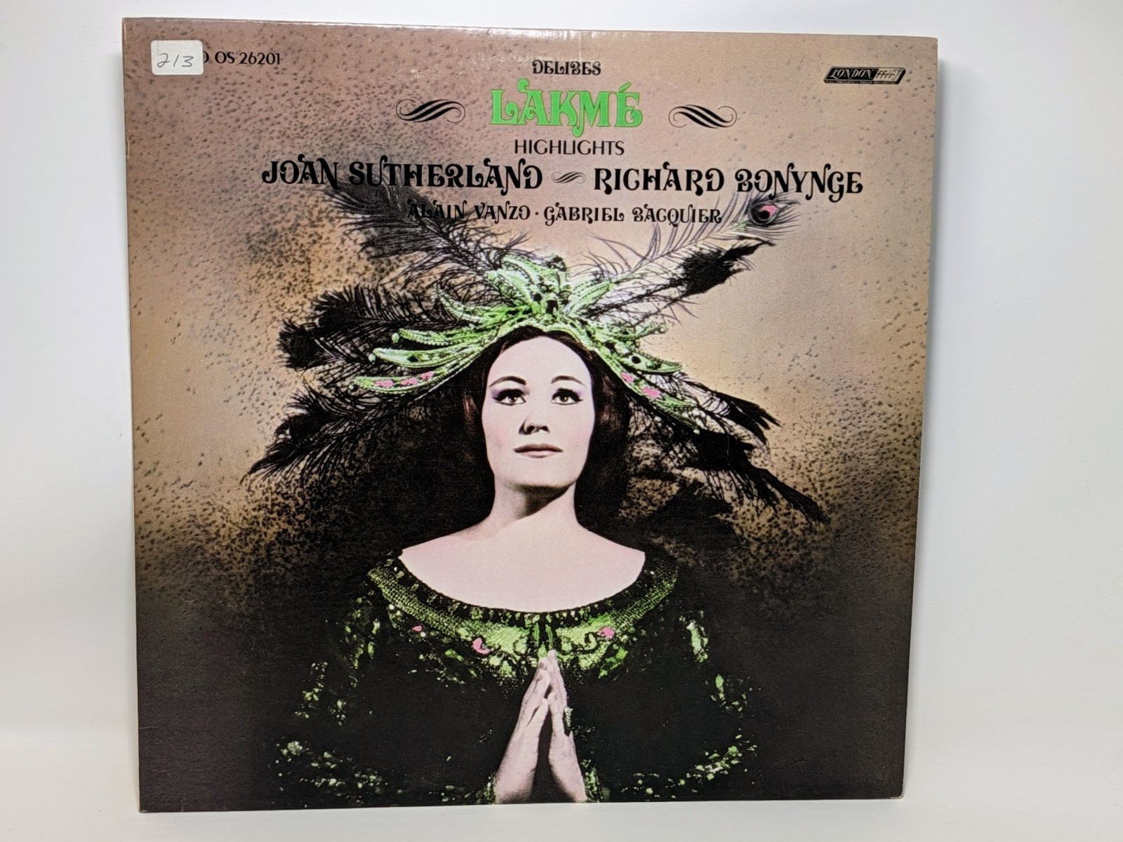 Delibes LAKME Highlights Vinyl LP Joan Sutherland Bonynge 1971 London OS...
