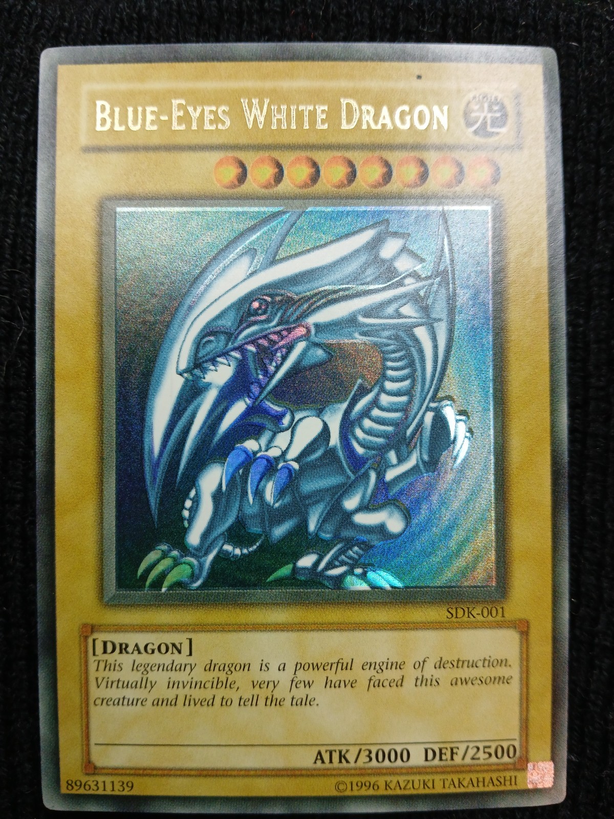 Vintage Blue-Eyes White Dragon SDK-001 Unlimited YuGiOh - TRIPLE ERROR READ