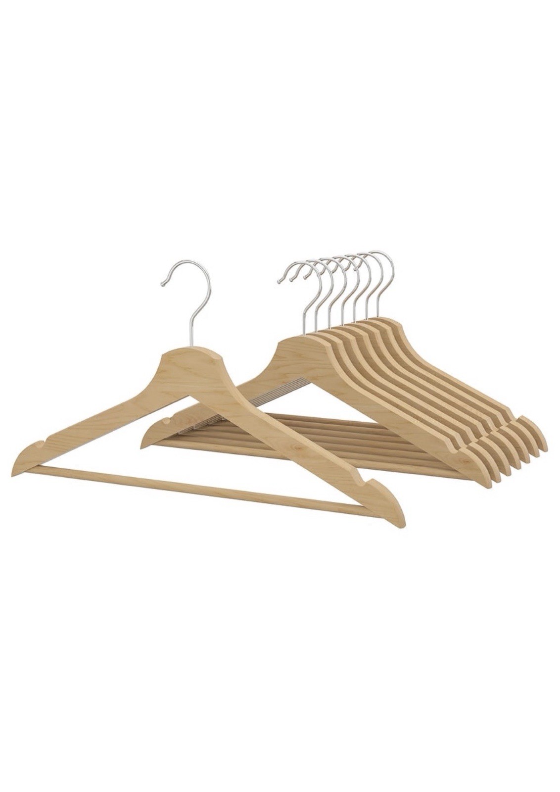 8 Piece IKEA Bumerang Wooden Clothes Closet Organization Hangers Natural Wood 8 Piece IKEA Bumerang Wooden Clothes Closet Organization Hangers Natural Wood