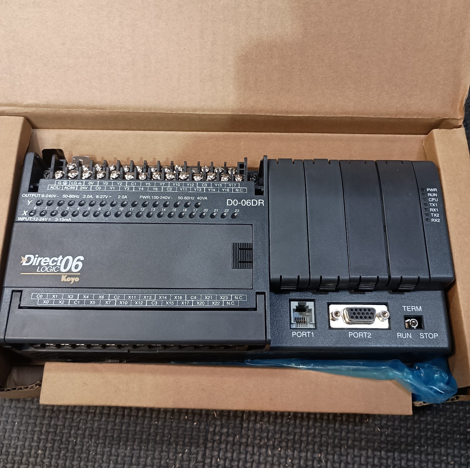 Automation Direct Logic 06 Koyo D0-06DR PLC Processor Unit Automation Direct Logic 06 Koyo D0-06DR PLC Processor Unit