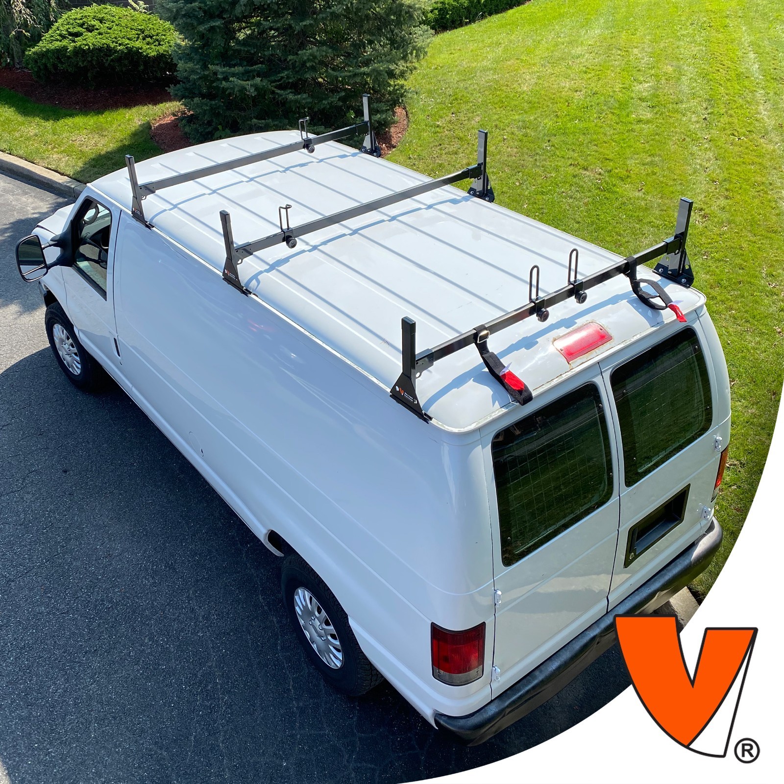 H1 3-Bar Aluminum Rack System Ford Econoline 1992-2014 All Trims Black H1 3-Bar Aluminum Rack System Ford Econoline 1992-2014 All Trims Black