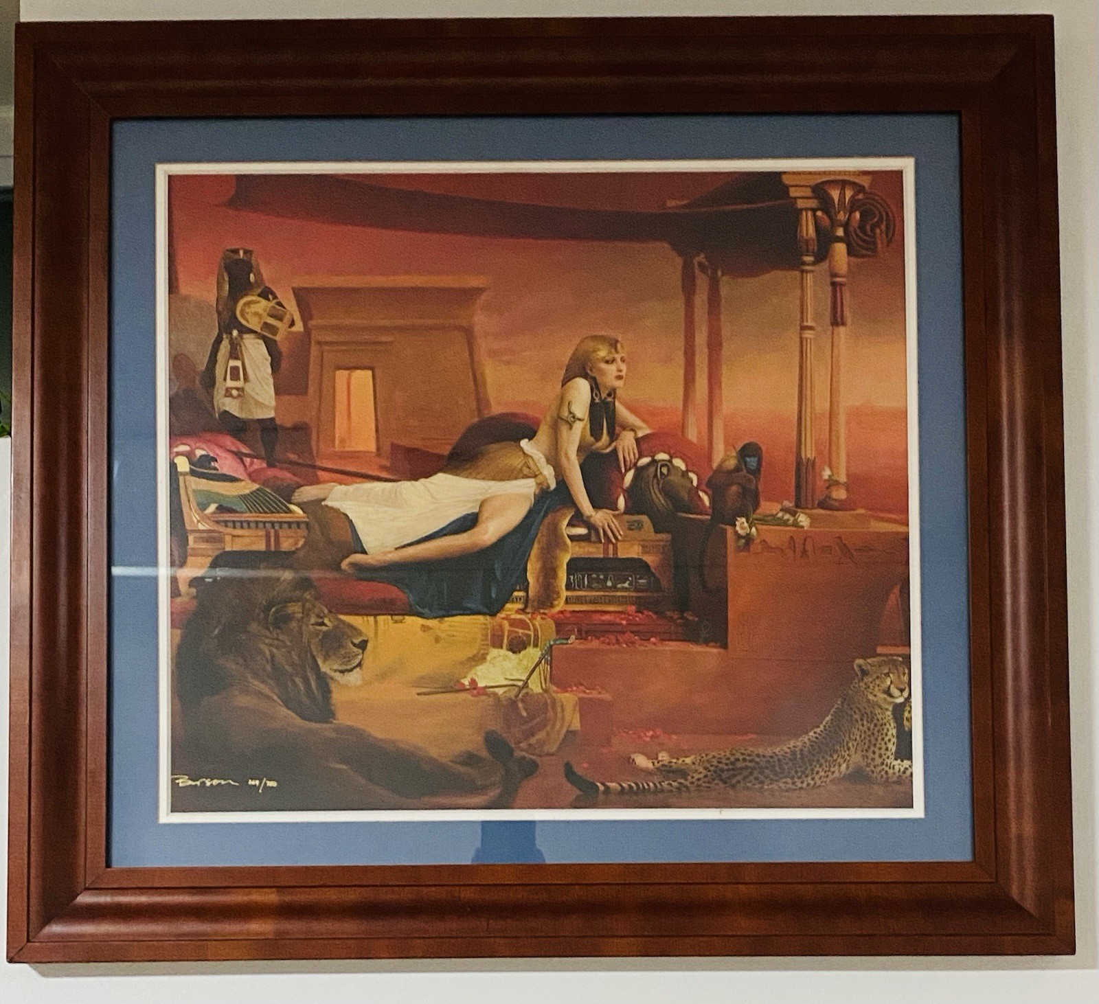 Vtg 1998 Cleopatra Limited Edition 369/750 By Jeff Barson Signed & Frame 