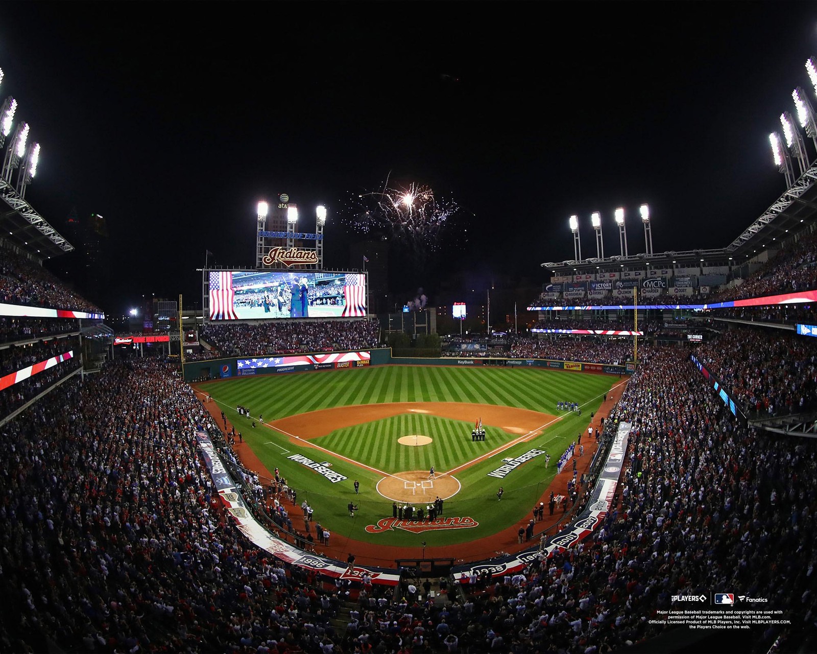 Progressive Field Indians Unsigned 2016 World Series Night General View Photo Progressive Field Indians Unsigned 2016 World Series Night General View Photo
