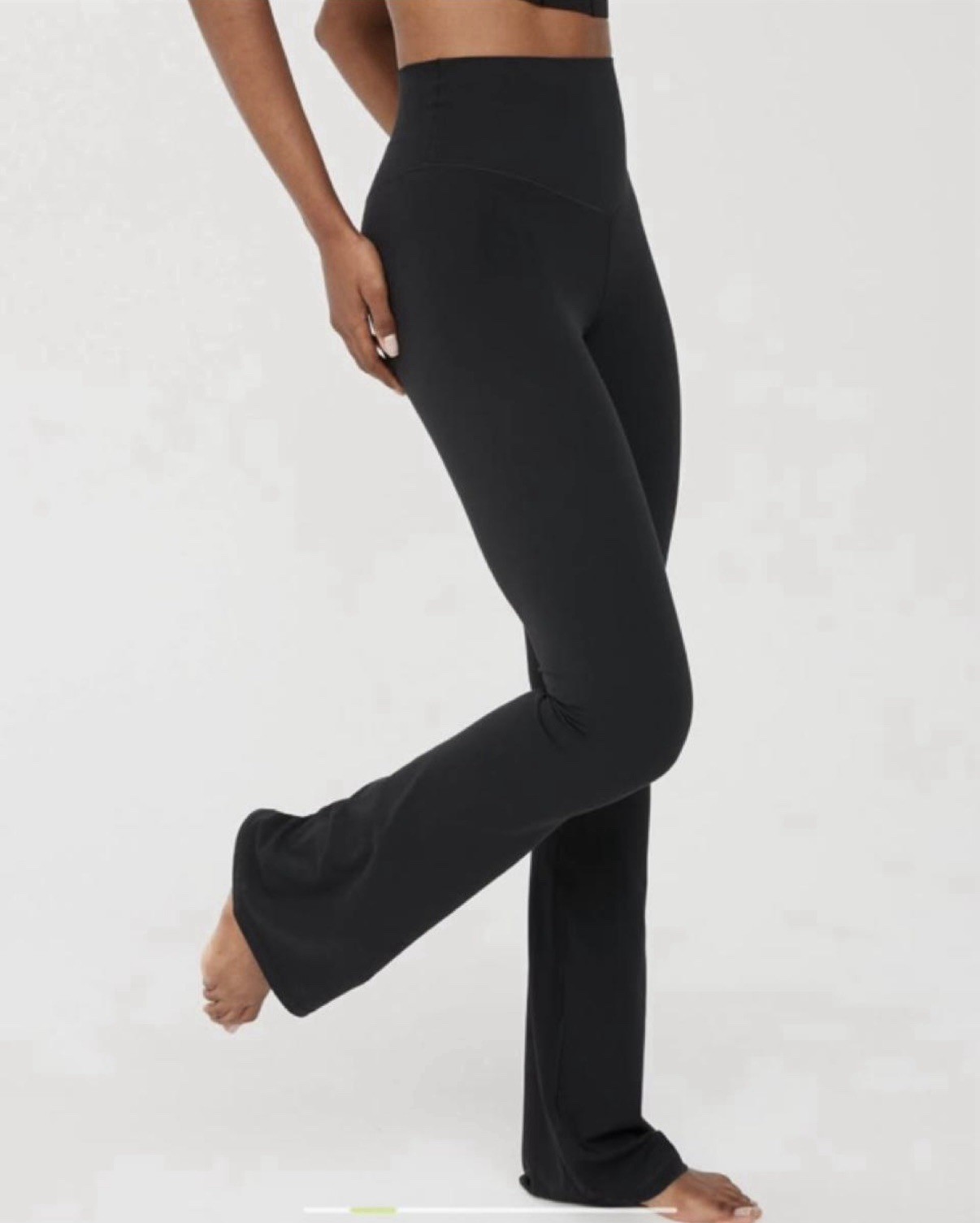 OFFLINE By Aerie Real Me Black High Waisted Crossover Flare Legging Size Large